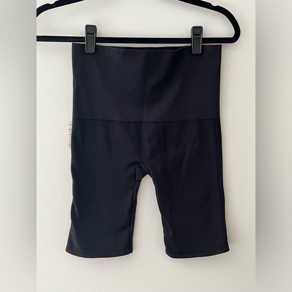 Spanx Look at Me Now LAMN Black Bike Shorts Size XL